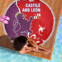 Castile and León Flag Beach Blanket Autonomous Community of Spain - Wonder Print Shop