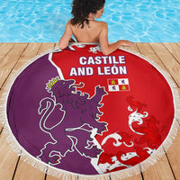 Castile and León Flag Beach Blanket Autonomous Community of Spain - Wonder Print Shop