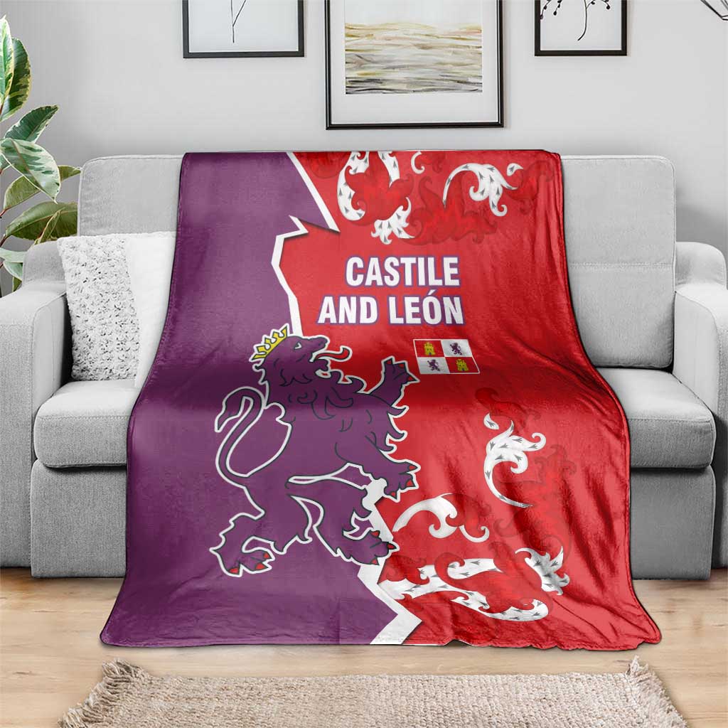 Castile and León Flag Blanket Autonomous Community of Spain - Wonder Print Shop