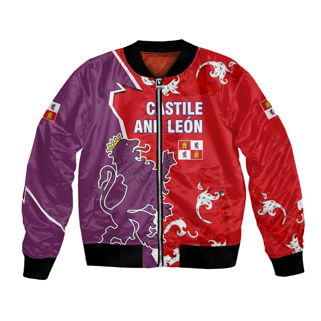 Castile and León Flag Bomber Jacket Autonomous Community of Spain - Wonder Print Shop