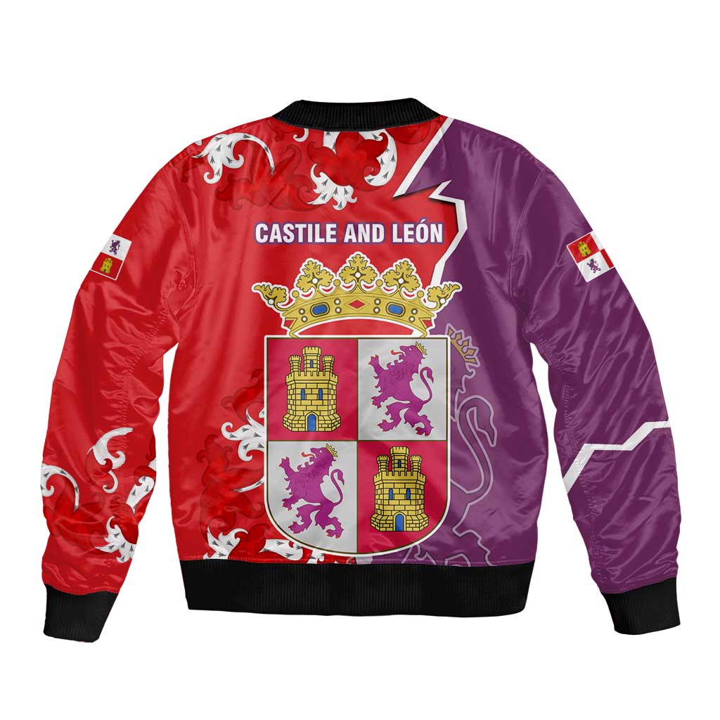 Castile and León Flag Bomber Jacket Autonomous Community of Spain - Wonder Print Shop