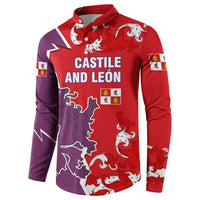 Castile and León Flag Button Sweatshirt Autonomous Community of Spain - Wonder Print Shop