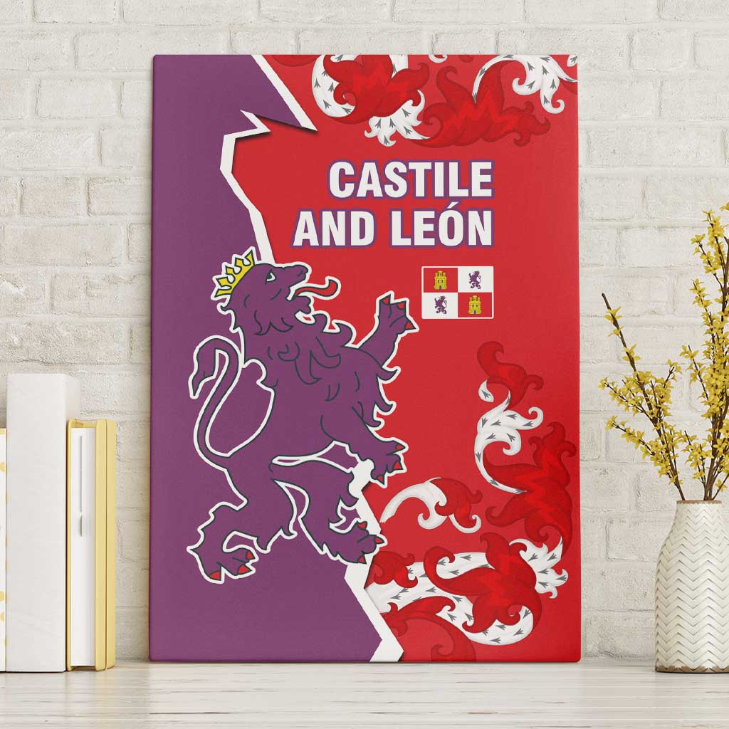 Castile and León Flag Canvas Wall Art Autonomous Community of Spain - Wonder Print Shop