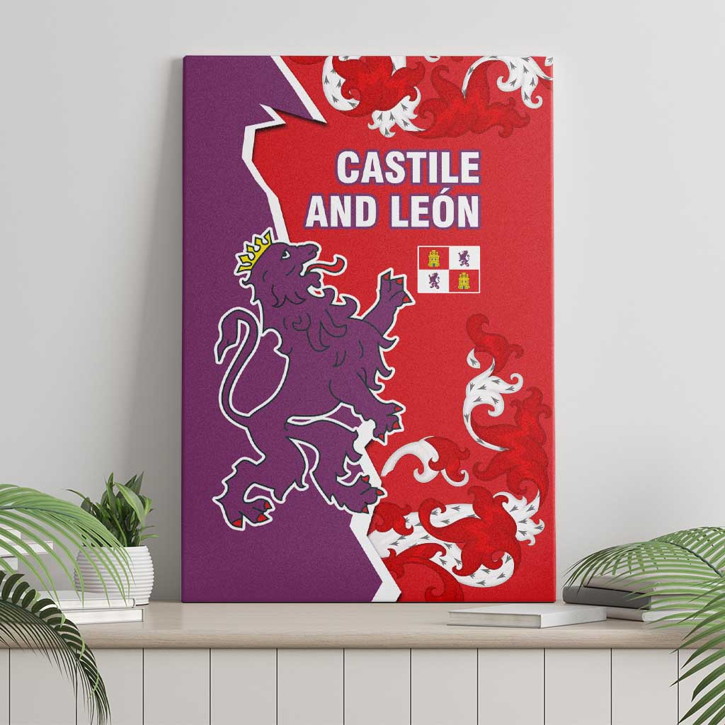 Castile and León Flag Canvas Wall Art Autonomous Community of Spain - Wonder Print Shop