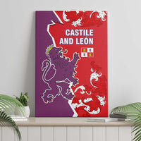 Castile and León Flag Canvas Wall Art Autonomous Community of Spain - Wonder Print Shop