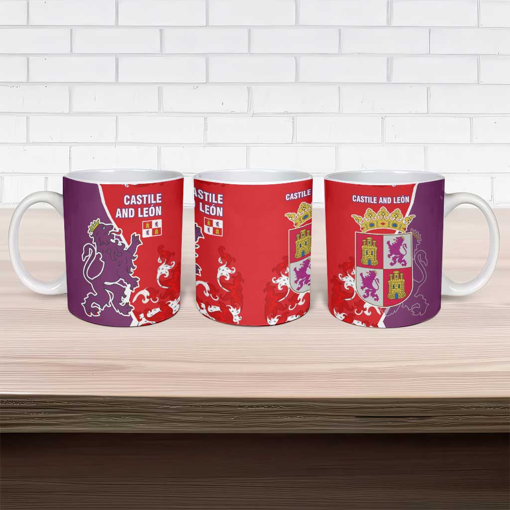 Castile and León Flag Ceramic Mug Autonomous Community of Spain - Wonder Print Shop
