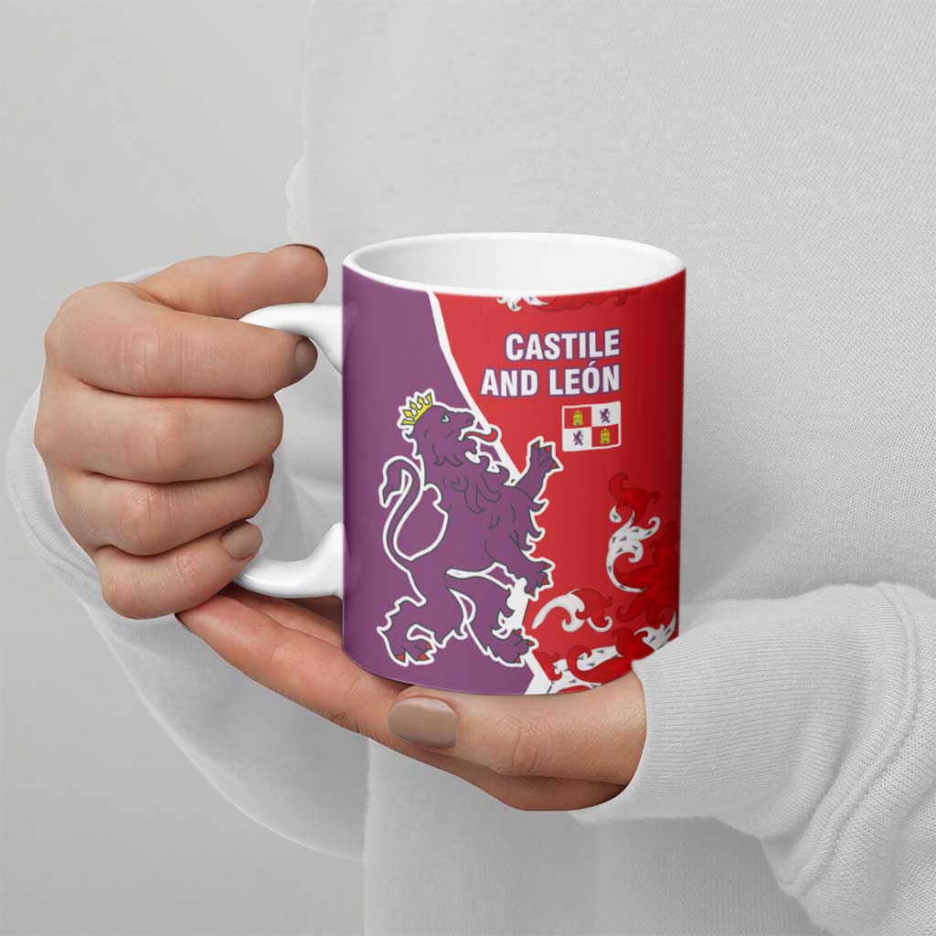 Castile and León Flag Ceramic Mug Autonomous Community of Spain - Wonder Print Shop