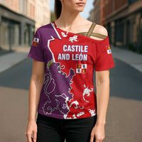 Castile and León Flag Cross Shoulder Shirt Autonomous Community of Spain - Wonder Print Shop