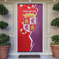 Castile and León Flag Door Cover Autonomous Community of Spain - Wonder Print Shop