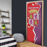Castile and León Flag Door Cover Autonomous Community of Spain - Wonder Print Shop