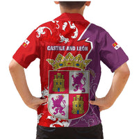Castile and León Flag Family Matching Mermaid Dress and Hawaiian Shirt Autonomous Community of Spain - Wonder Print Shop