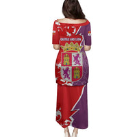 Castile and León Flag Family Matching Puletasi and Hawaiian Shirt Autonomous Community of Spain - Wonder Print Shop