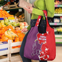 Castile and León Flag Grocery Bag Autonomous Community of Spain - Wonder Print Shop