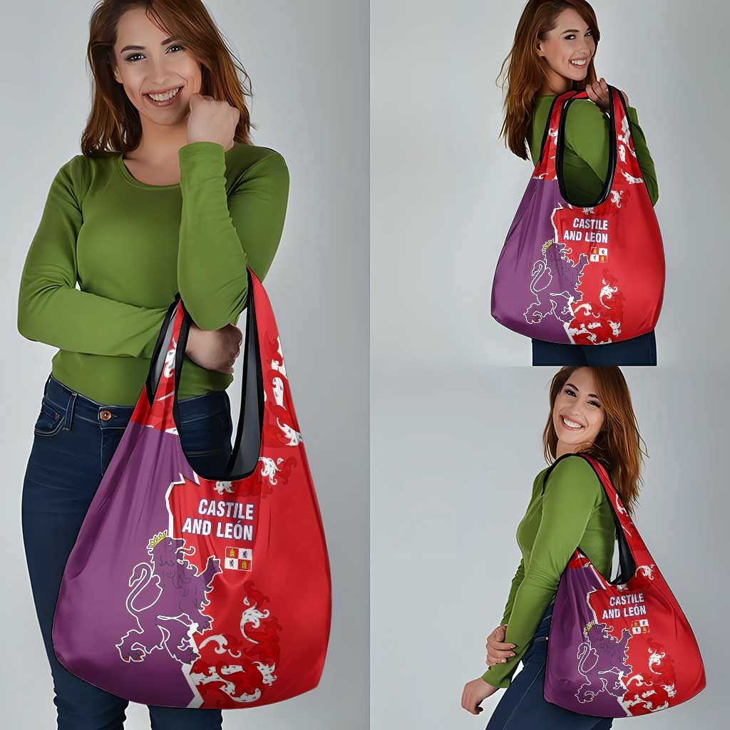Castile and León Flag Grocery Bag Autonomous Community of Spain - Wonder Print Shop