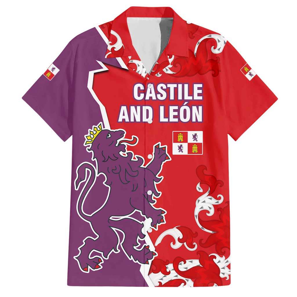 Castile and León Flag Hawaiian Shirt Autonomous Community of Spain - Wonder Print Shop