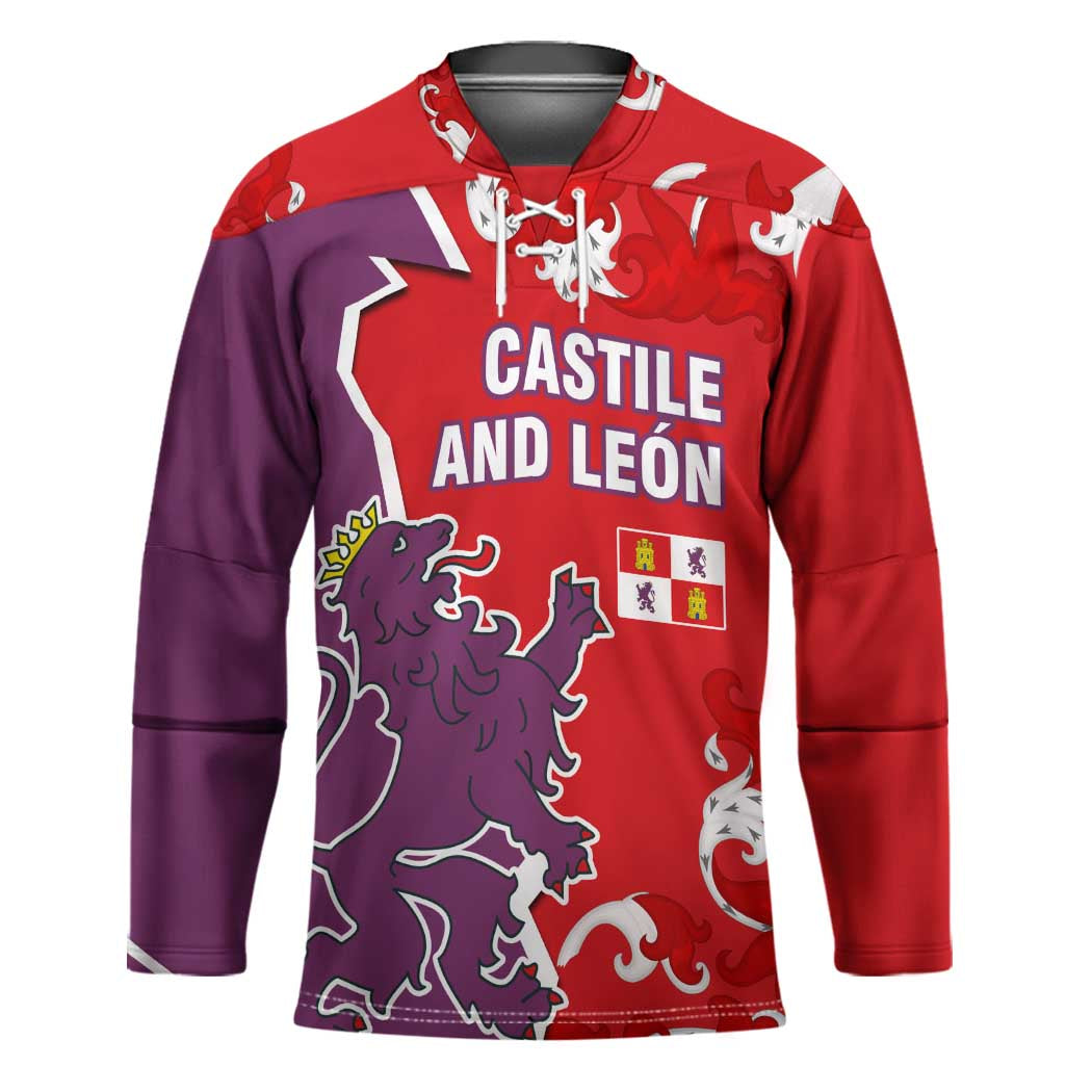 Castile and León Flag Hockey Jersey Autonomous Community of Spain - Wonder Print Shop