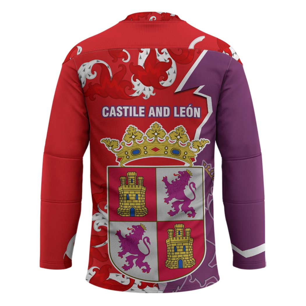 Castile and León Flag Hockey Jersey Autonomous Community of Spain - Wonder Print Shop