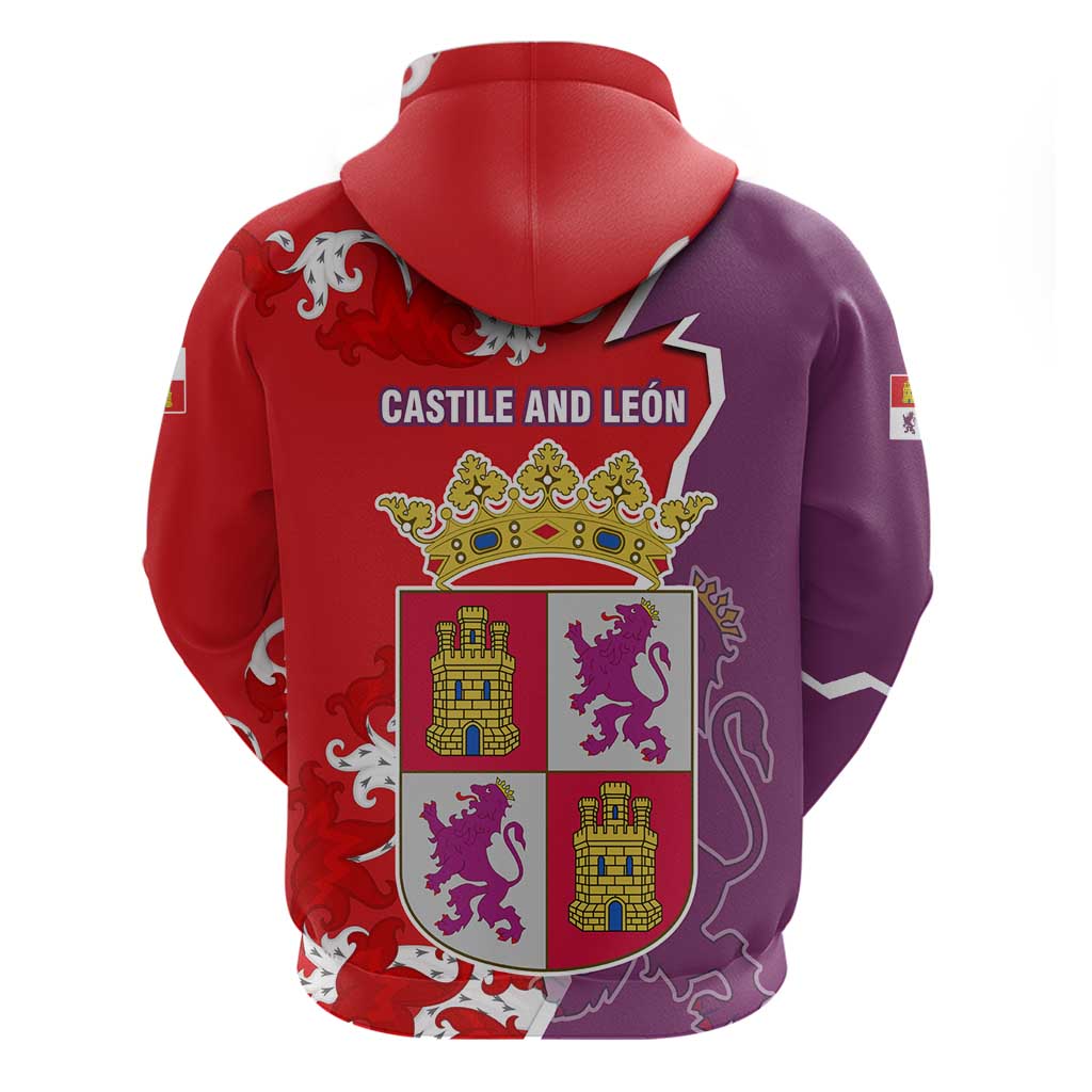 Castile and León Flag Hoodie Autonomous Community of Spain - Wonder Print Shop