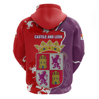 Castile and León Flag Hoodie Autonomous Community of Spain - Wonder Print Shop