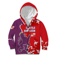 Castile and León Flag Kid Hoodie Autonomous Community of Spain - Wonder Print Shop