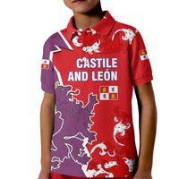 Castile and León Flag Kid Polo Shirt Autonomous Community of Spain - Wonder Print Shop