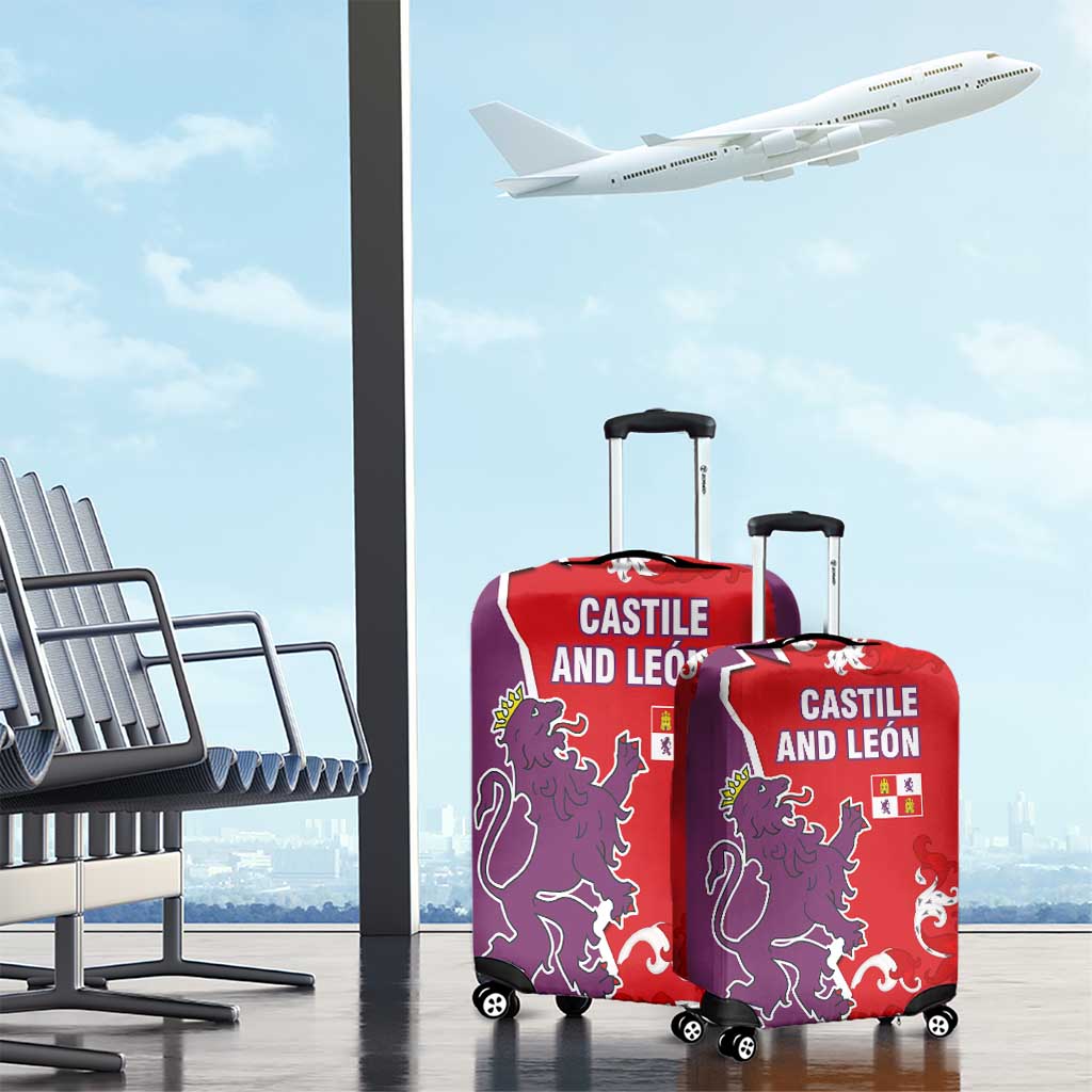 Castile and León Flag Luggage Cover Autonomous Community of Spain - Wonder Print Shop