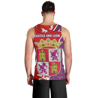 Castile and León Flag Men Tank Top Autonomous Community of Spain - Wonder Print Shop