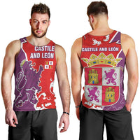 Castile and León Flag Men Tank Top Autonomous Community of Spain - Wonder Print Shop