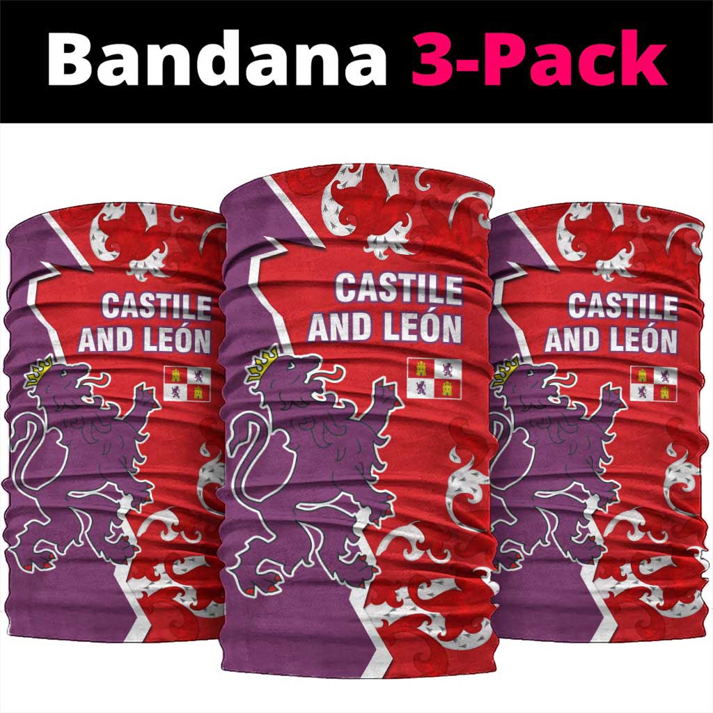 Castile and León Flag Neck Gaiter Autonomous Community of Spain - Wonder Print Shop