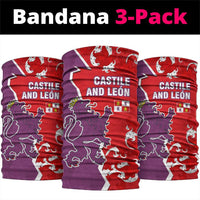 Castile and León Flag Neck Gaiter Autonomous Community of Spain - Wonder Print Shop