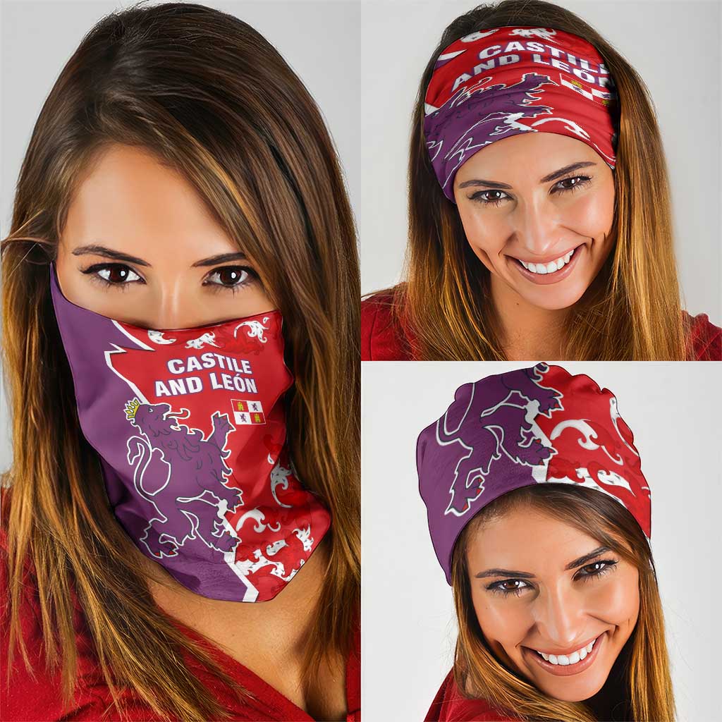 Castile and León Flag Neck Gaiter Autonomous Community of Spain - Wonder Print Shop
