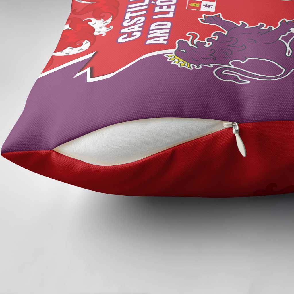 Castile and León Flag Pillow Cover Autonomous Community of Spain - Wonder Print Shop