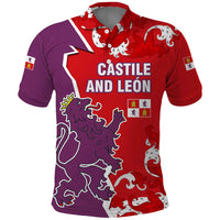Castile and León Flag Polo Shirt Autonomous Community of Spain - Wonder Print Shop