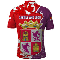 Castile and León Flag Polo Shirt Autonomous Community of Spain - Wonder Print Shop