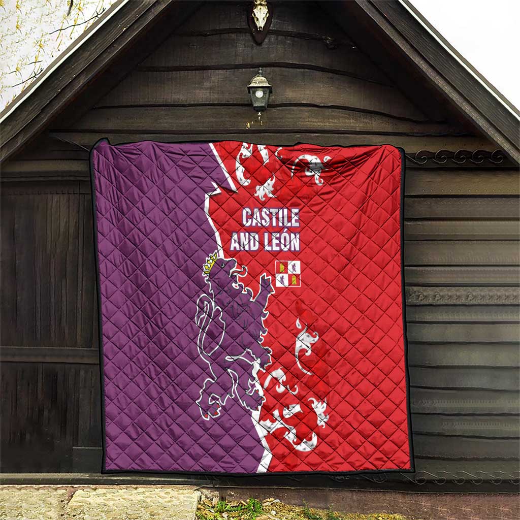 Castile and León Flag Quilt Autonomous Community of Spain - Wonder Print Shop