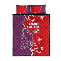 Castile and León Flag Quilt Bed Set Autonomous Community of Spain - Wonder Print Shop