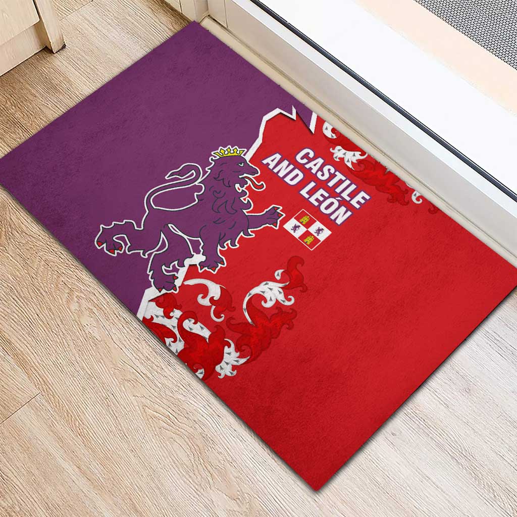 Castile and León Flag Rubber Doormat Autonomous Community of Spain - Wonder Print Shop