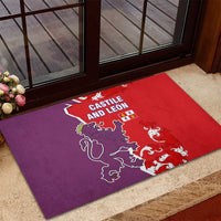 Castile and León Flag Rubber Doormat Autonomous Community of Spain - Wonder Print Shop