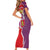 Castile and León Flag Short Sleeve Bodycon Dress Autonomous Community of Spain - Wonder Print Shop