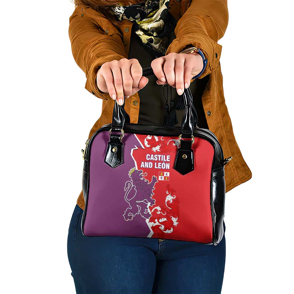 Castile and León Flag Shoulder Handbag Autonomous Community of Spain - Wonder Print Shop
