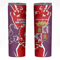 Castile and León Flag Skinny Tumbler Autonomous Community of Spain - Wonder Print Shop