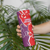 Castile and León Flag Skinny Tumbler Autonomous Community of Spain - Wonder Print Shop