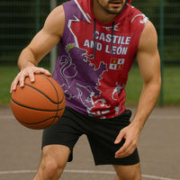 Castile and León Flag Sleeveless Hoodie Autonomous Community of Spain - Wonder Print Shop
