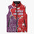 Castile and León Flag Sleeveless Puffer Jacket Autonomous Community of Spain - Wonder Print Shop