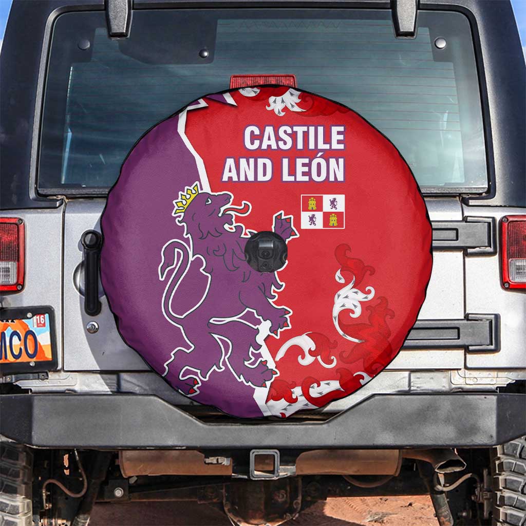Castile and León Flag Spare Tire Cover Autonomous Community of Spain - Wonder Print Shop