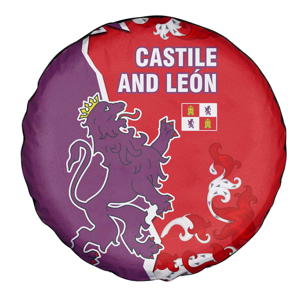 Castile and León Flag Spare Tire Cover Autonomous Community of Spain - Wonder Print Shop