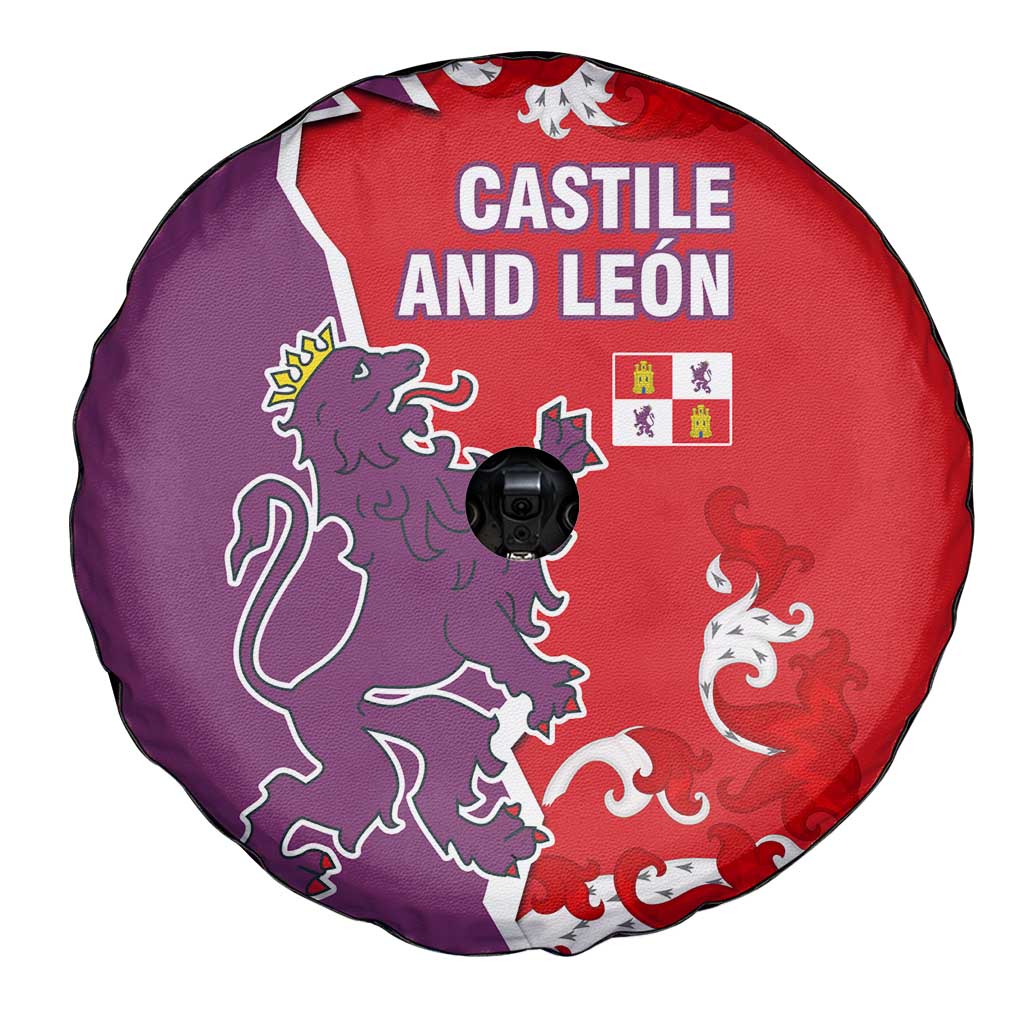Castile and León Flag Spare Tire Cover Autonomous Community of Spain - Wonder Print Shop