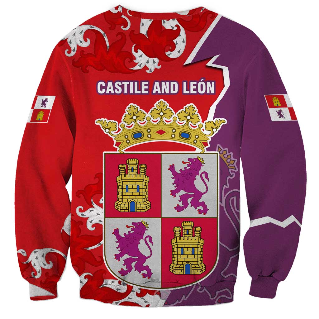 Castile and León Flag Sweatshirt Autonomous Community of Spain - Wonder Print Shop