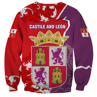Castile and León Flag Sweatshirt Autonomous Community of Spain - Wonder Print Shop