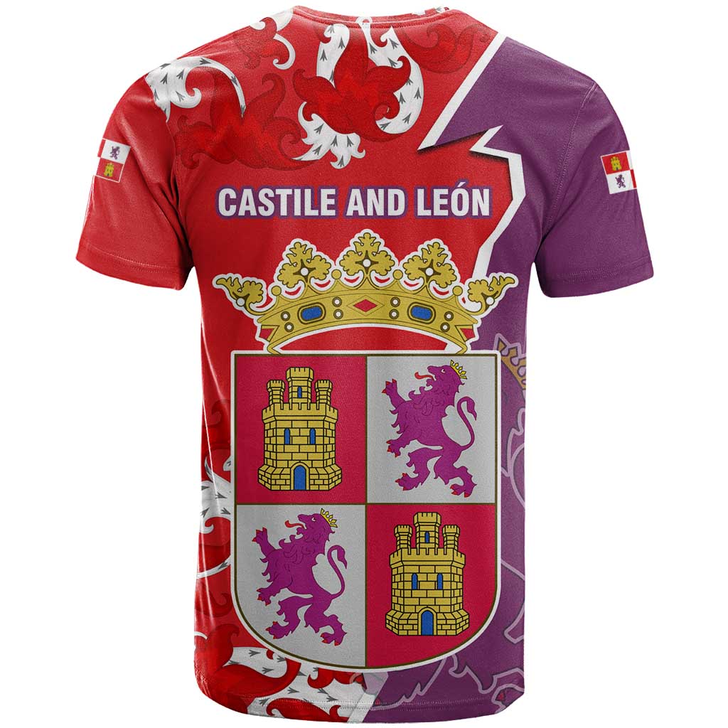 Castile and León Flag T Shirt Autonomous Community of Spain - Wonder Print Shop